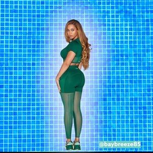 IVY PARK DRIP 2 Green Tights | Size 4X